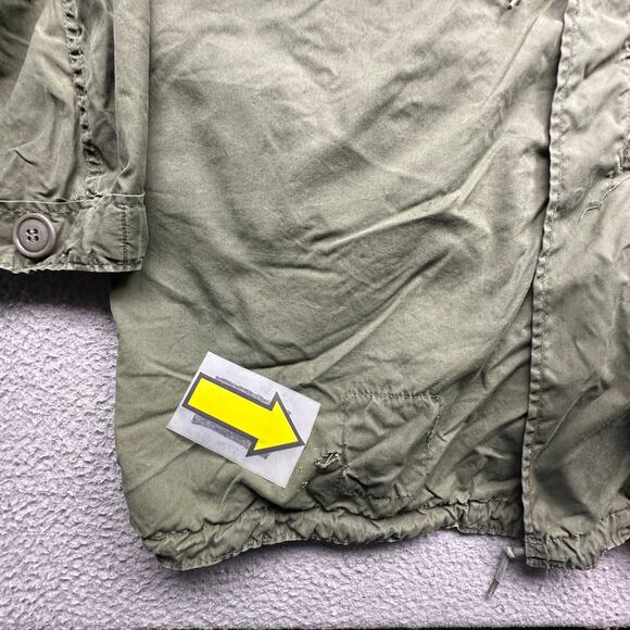 Vintage 70s US Army M-65 Fishtail Parka OG-107 Hood Jacket Small Cold Weather - Picture 13 of 16